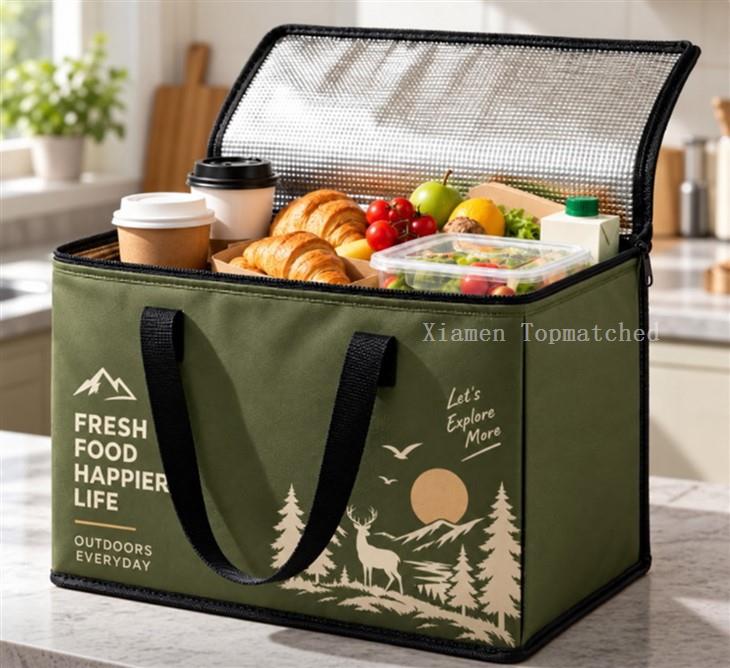 Custom enprime 75L tèmik pi fre sak pou livrezon manje